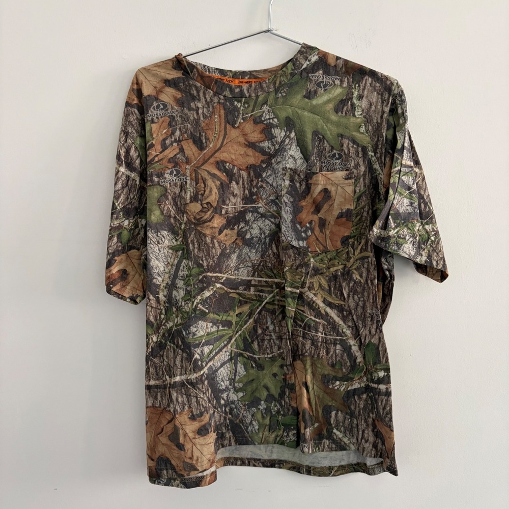 Mossy Oak Obsession Camo Pocket T-Shirt Mens XL Short Sleeve Hunting
